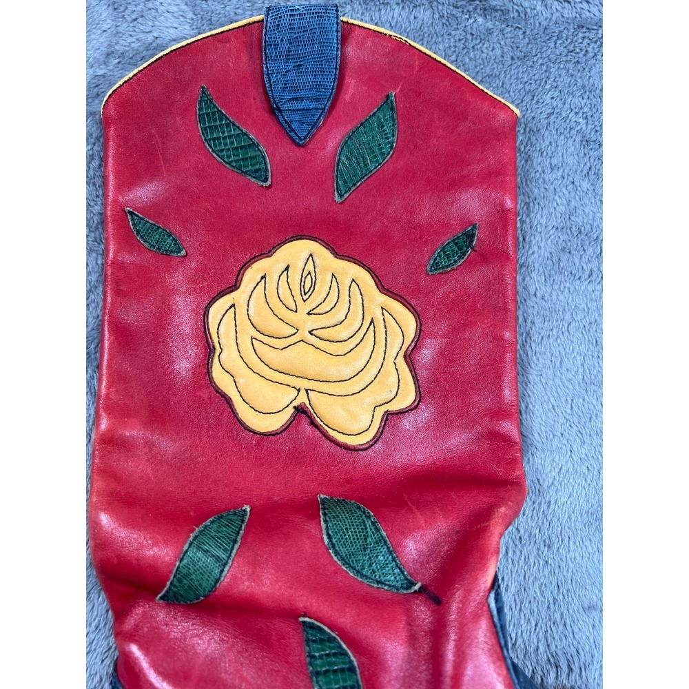 Nine West Vintage Cowgirl Boots Womens 10 Yellow Rose Y2K Made in Brazil - Picture 9 of 15